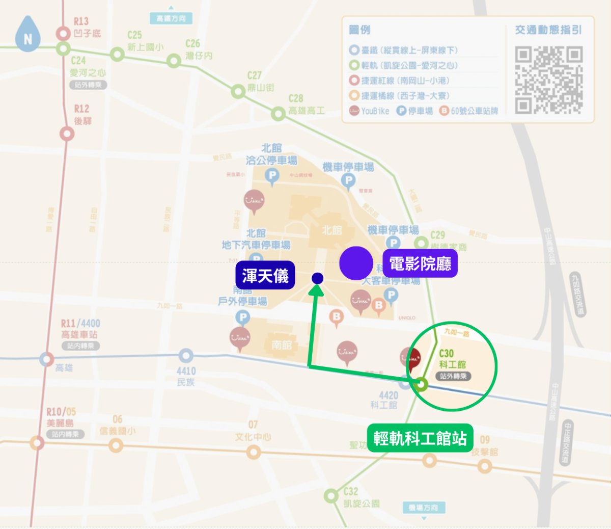 輕軌科工館站位置圖（點擊開啟 Google 地圖）